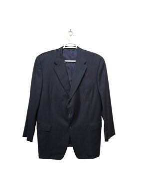 Hickey Freeman Vintage Navy Pinstripe Canterbury Wool Blazer Sz 50L